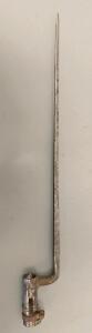Antique Socket Bayonet Triangular Blade ~20.5" Long, Locking Ring, Steel, c.19th Century