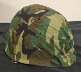 Military Grade Field Helmet With Camo Cover