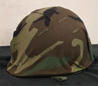 Military Grade Field Helmet With Camo Cover