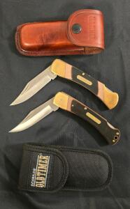 (2) Schrade "Old Timer" Pocket Knifes With Carry Pouches
