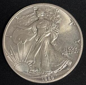 1989 Walking Liberty 1oz .999 Fine Silver One Dollar Coin