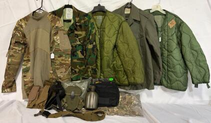Military Clothing & Accessories &mdash; Medium Tops & Pants, Pouches, Straps/Belts, Poncho, Canteen & More