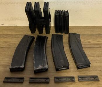 Mixed Lot Steel Rifle Magazines &ndash; AR-15/M16 and M14/M1A Styles, 20/30rd, Mag Pouch, Floorplates