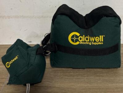 Caldwell DeadShot Front and Rear Shooting Rest Bags Set &ndash; Green, Unfilled, Rifle Support