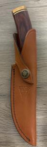 Buck 102 Woodsman Fixed Blade Knife 4" 420HC Stainless, Dymondwood Handle, Leather Sheath USA