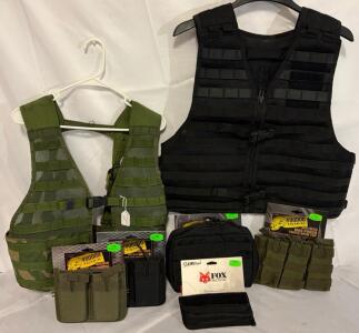 511 Tactical Vest (Black, 2XL), US Military Tactical Vest & Voodoo / Fox Tactical Pouches