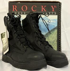 Rocky Navy Safety Boot For Hot Weather, Black, Size 9R