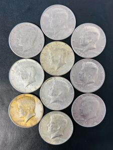 Kennedy Half Dollar Lot 1965&ndash;1989 &bull; 40% Silver & Clad Coins &bull; Circulated &bull; 11.5g/11.34g &bull; 30.6mm