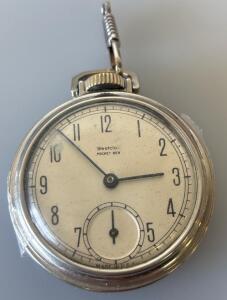 Westclox Pocket Ben Mechanical Manual Wind Pocket Watch USA, Vintage Sub-Second Dial, 53mm Case