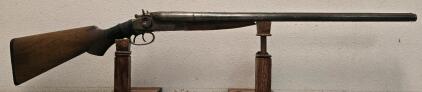 Lakeside Side-by-Side Double Barrel 12 Gauge Hammer Shotgun, Serial 487, Circa 1890s