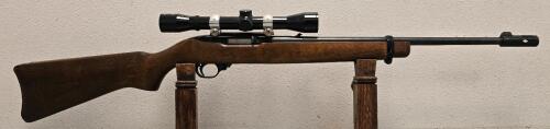 Ruger 10/22 Carbine .22 LR with Swift 4x32 Scope, Muzzle Brake, Hardwood Stock, SN 123-47290