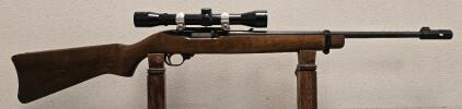 Ruger 10/22 Carbine .22 LR with Swift 4x32 Scope, Muzzle Brake, Hardwood Stock, SN 123-47290