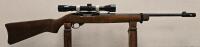 Ruger 10/22 Carbine .22 LR with Swift 4x32 Scope, Muzzle Brake, Hardwood Stock, SN 123-47290