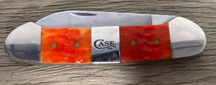 Case XX Peanut 62131 Red Jigged Bone Pocket Knife, 2 Blades, Made in USA, 3&rdquo;