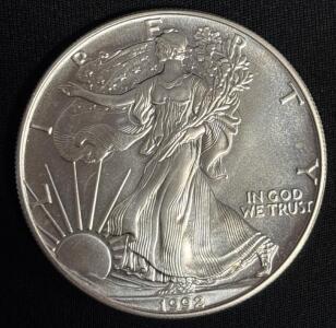 1992 Walking Liberty 1oz .999 Fine Silver One Dollar Coin