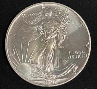 1992 Walking Liberty 1oz .999 Fine Silver One Dollar Coin