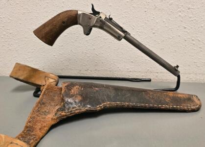 Stevens Top Break .22LR, Wood Grips, Serial 73197, Holster