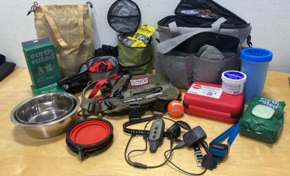 Traveling Dog Kit - Traveling Bag - Service Dog Vest - First Aid Kit - Collars- Everything You Need For Your Dog