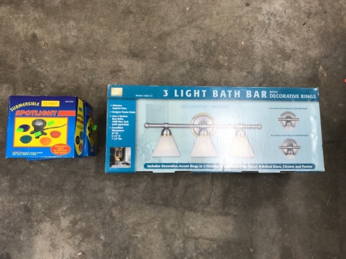 3 Light Bath Bar And Submersible Spotlight