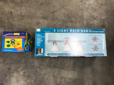 3 Light Bath Bar And Submersible Spotlight