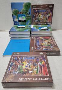 Advent Calendar 1008-Piece Jigsaw Puzzle, Nativity Scene with Poster, Shrink-Wrapped Box