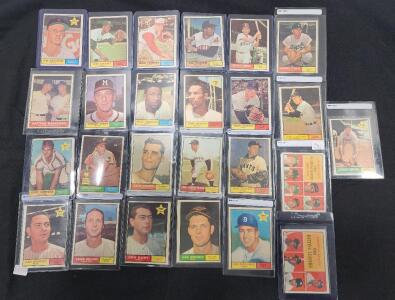 (25) 1961 Topps MLB Sports Card Collection Cards