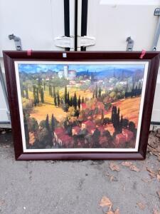 Philip Craig "Tuscan Castle" Framed Print 36"x28" Landscape Tuscany Art 196137