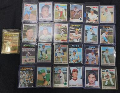 (25) Assorted 1970s MLB With Stars Collection Cards