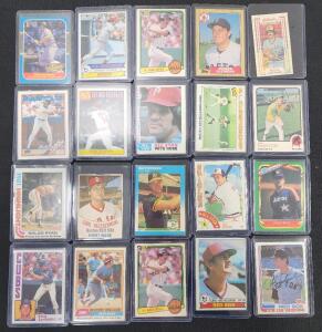 (20) Assorted 1970s-1980s MLB Stars Collection Cards