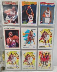 (1) Binder Of 1987-1994 Charles Barkley Basketball Card Collection