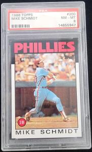 (1) 1986 Topps Mike Schmidt #200 Philadelphia Phillies NM-MT 8