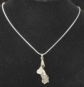 (1) 3.35 Grams Campo Del Cielo Iron Meteorite .925 Necklace