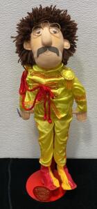 Applause Sgt. Pepper Beatles John Lennon Parody 20" Plush Doll with Stand & Glasses c.1993
