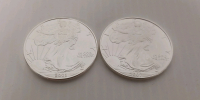 (2) 1oz Fine Silver Liberty Round