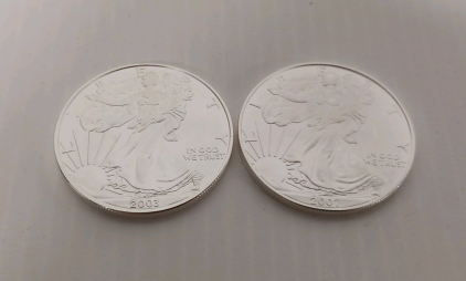 (2) 1oz Fine Silver Liberty Round