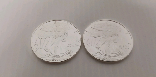 (2) 1oz Fine Silver Liberty Round