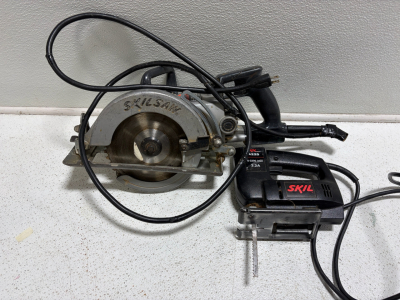 SKIL Model 77 Worm Drive Circular Saw HD-2197919 & SKIL 4225 Jigsaw F034201199, 120V
