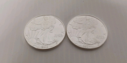 (2) 1oz Fine Silver Liberty Round