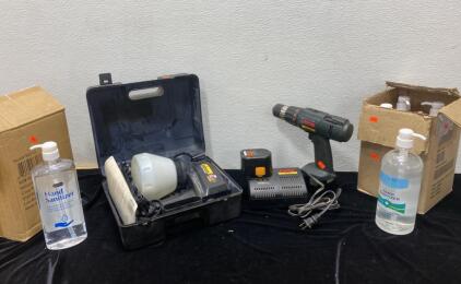 Ryobi 12.0 Drill with Charger - Wagner Power Painter - (9) Bottles of Hand Sanitizer
