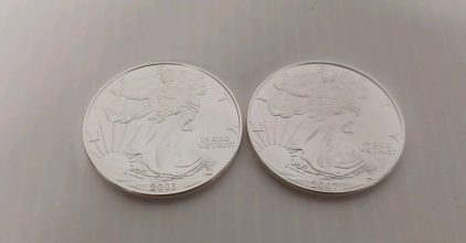 (2) 1oz Fine Silver Liberty Round