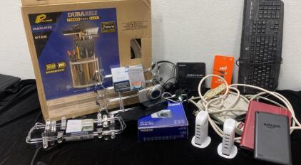 Dura-Shelf Corner Tool Rack - Olympus Stylus Camera - Gearhead Mobile Slim - Extension Cords and More