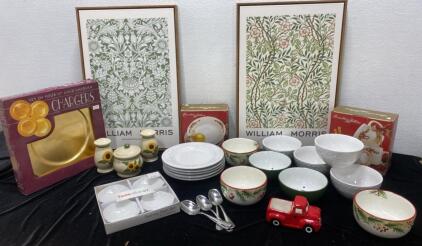 Framed William Morris (2) 16x24 - Chargers - Plates - Bowls and More