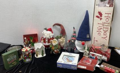 Holiday Decor - 3&rsquo; Christmas Tree - Plush - Porcelain Plates - Ornaments- Bags and More