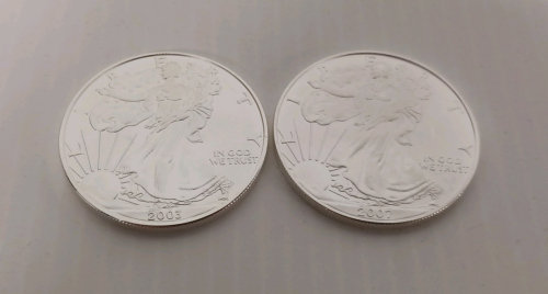 (2) 1oz Fine Silver Liberty Round