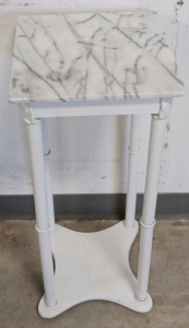 28" H End Table with Marble-Like Top
