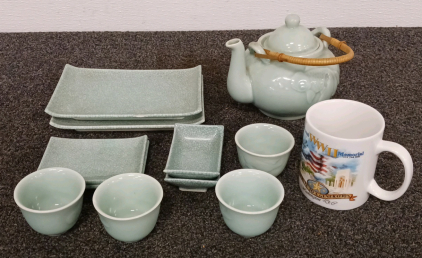 Decorative Tea Set & WWII Mug