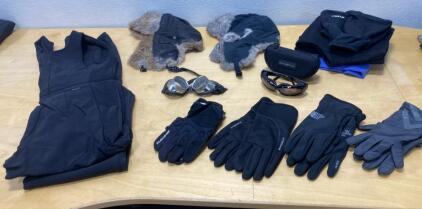 Panoptx Ski Glasses - Opermeyer Lades 8R Ski Bib - 2 Furry Ski Hats - Gloves (4) and More