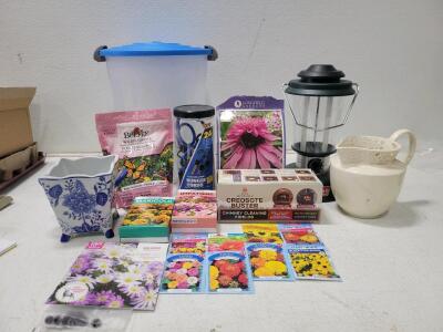 Spring Lot! Including: Flower Seeds, Lantern, Ceramics, & More!