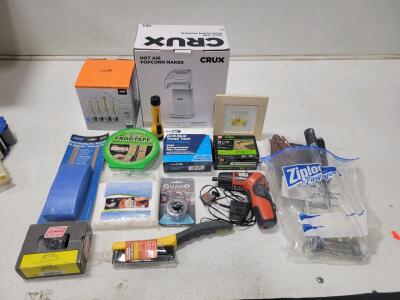Mixed Lot &ndash; Home Improvement Tools & DIY Supplies Norton, Black & Decker PivotDriver, Crux Popcorn Maker & More