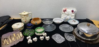 Vintage Razor Kit - Porcelain Napkin Holders - Vintage Plates and Bowls and More